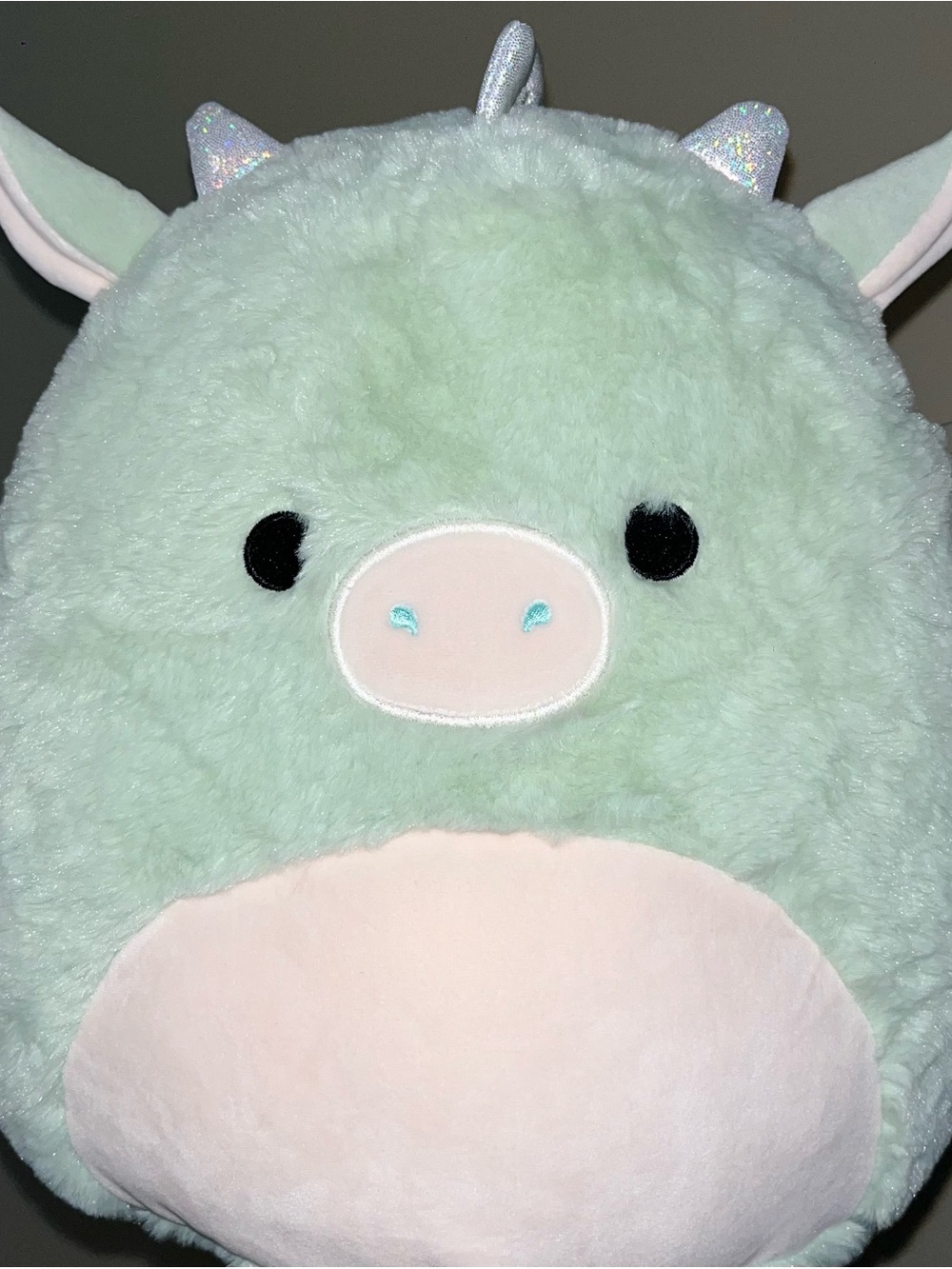 Squishmallows Drew the FuzzaMallows Mint Dragon 12” NWT